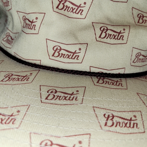 Brixton Yupoong "Sample" Rope Snapback Hat - Cream/Maroon - Picture 4 of 10